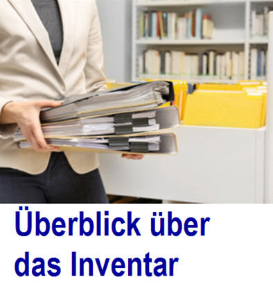 Software f�r den Inventarservice.  Dokumentieren Sie am PC  alle  Inve