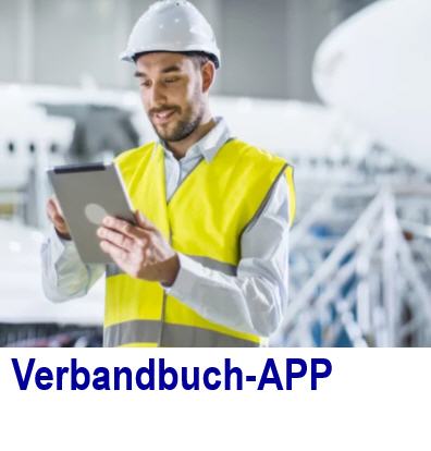 Verbandbuch-App f�r Erste-Hilfe und Unfall Verbandbuch-App, APP, Verbandbuch, Verbandbuchapp