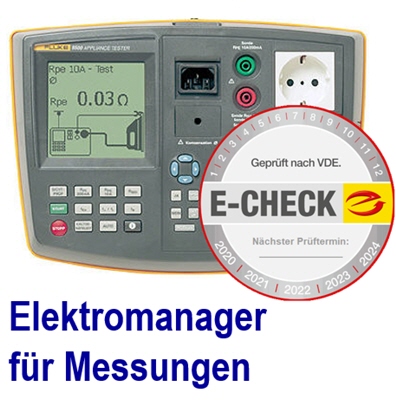 Elektromanager -Messprotokolle direkt einlesen DGUV, Pr�fung Elektropr�fung, 
Elektromanager,  Messprotokoll, ortsver�nderliche , elektrische, Betriebsmittel