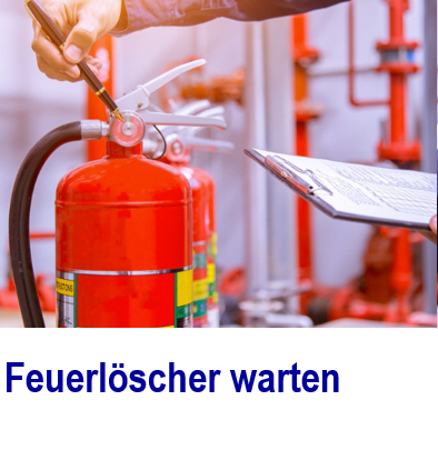 DIN 14406-4.Feuerl�scher pr�fen. Pr�fplakette beim Feuerl�scher anbrin