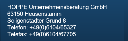 Adresse Hoppe Wartungsplaner