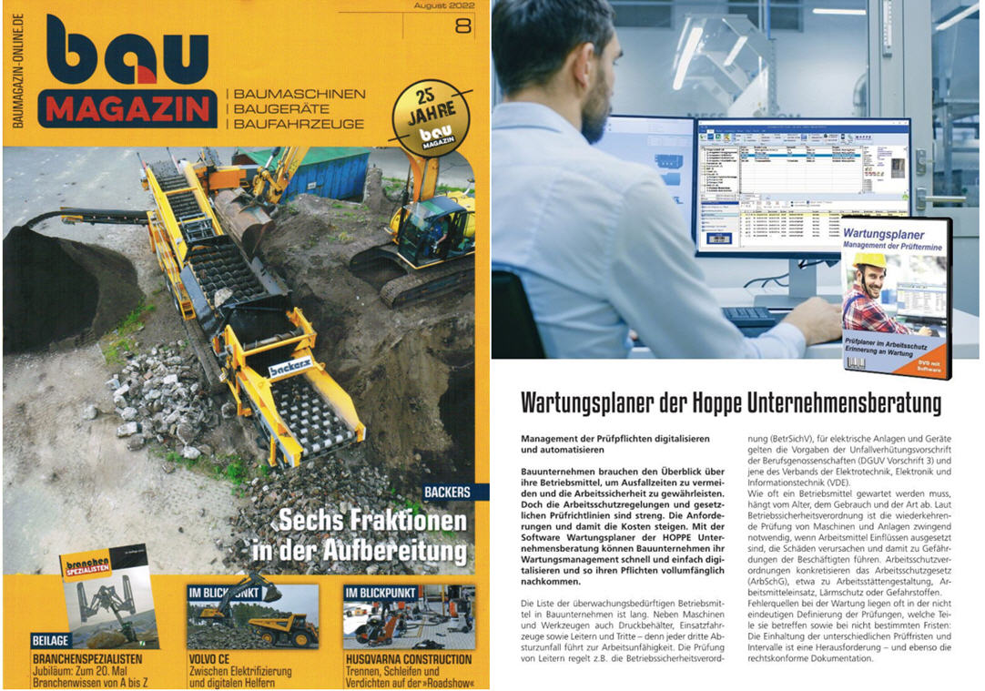 BauMagazin / 08-22 SBM Verlag - Management der Pr�fpflichten digitalisieren und automatisieren