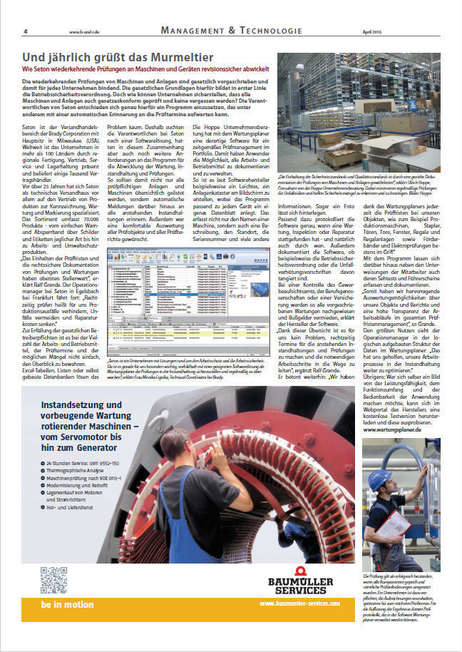 B&I Betriebstechnik & Instandhaltung 2016-04