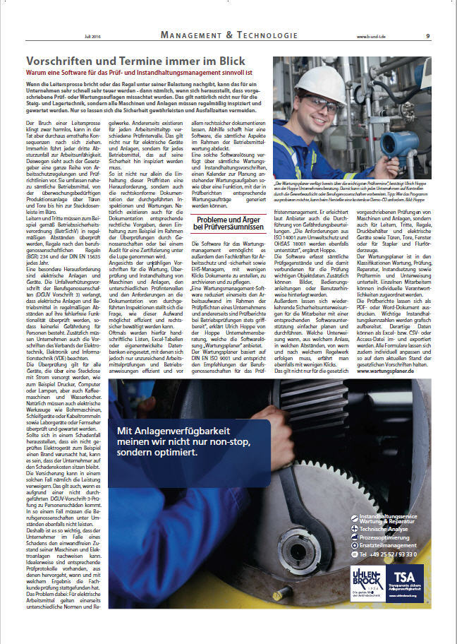 B&I Betriebstechnik & Instandhaltung 2016-06