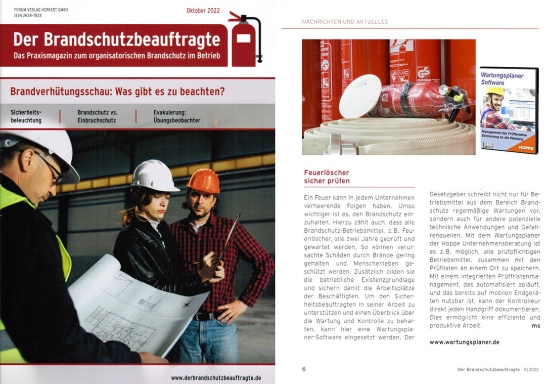 Der Brandschutzbeauftragte Oktober/22 Forum Verlag Herkert GmbH, Feuerl�scher sicher pr�fen