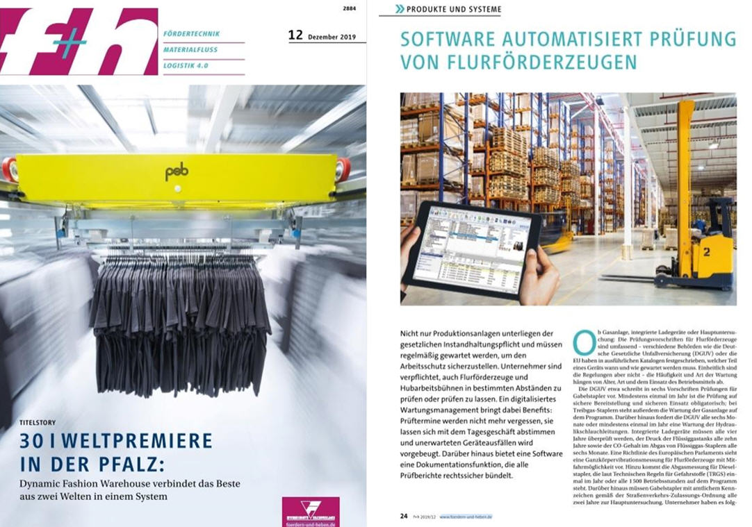 F+H F�rdern und Heben Dezember/19 - Software automatisiert Pr�fung von Fluf�rderfahrzeugen