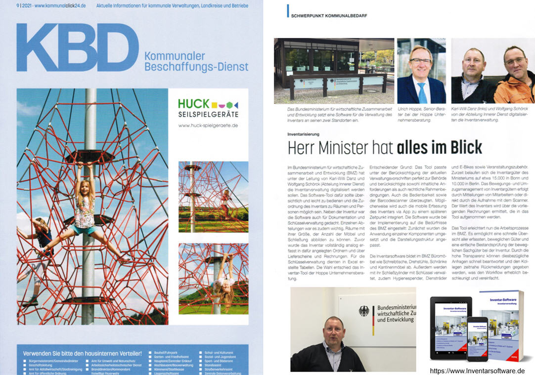 KBD Kommunaler Beschaffungs-Dienst, MUP Verlag M�nchen Inventarmanagement Bundesministerium f�r wirtschaftliche Zusammenarbeit und Entwicklung