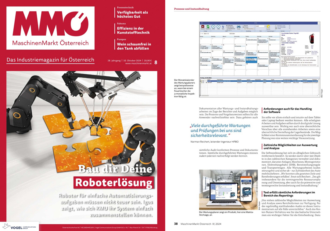MM Maschinenmarkt �sterreich Vogel Communication Group Oktober/24 Wartungsplaner bei HPBO Rastatt Mercedes Werk