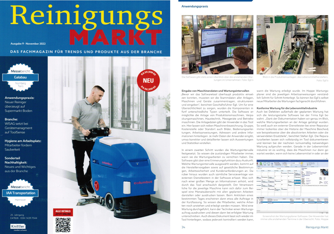 Reinigungsmarkt Dez/22 - Knittler Verlag Egli�s frische K�chen-Kr�uter setzt auf Wartungsplaner