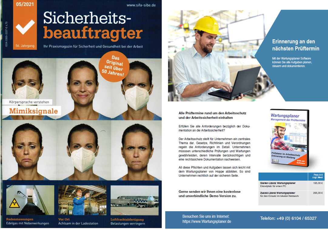 Sicherheitsbeauftragter / 05-21 Konradin Verlag, Wartungsplaner - L�ckenlose Erfassung aller Pr�fungen und Wartungen