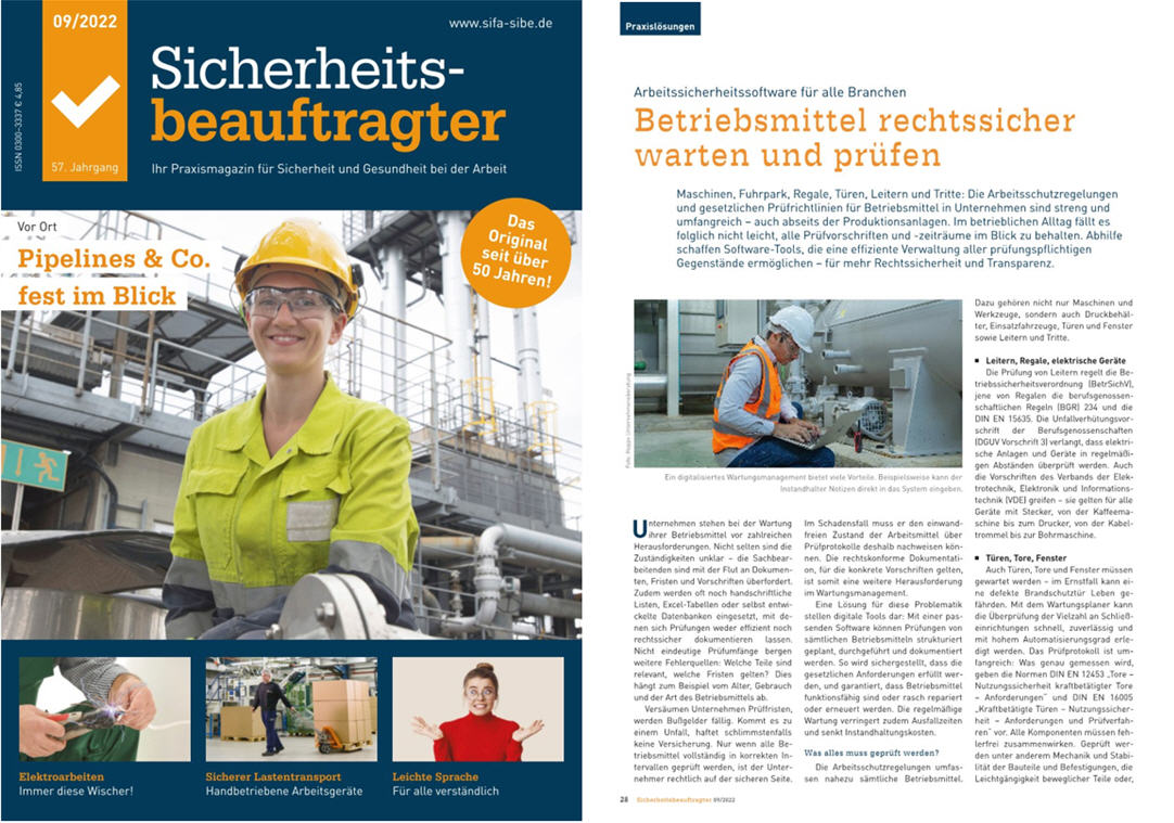 Sicherheitsbeauftragter, Konradin Mediengruppe / 09-22 Arbeitssicherheitssoftware f�r alle Branchen