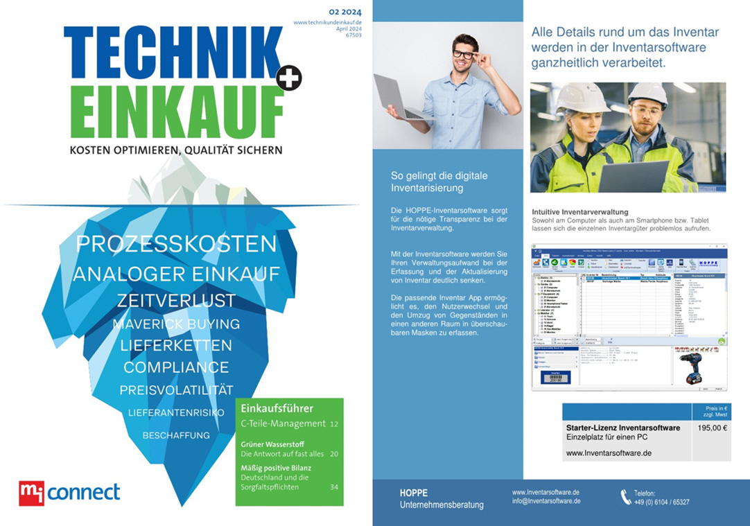 Technik+Einkauf Verlag moderne industrie GmbH - Inventarisieren: Maschinen, Ger�te, Stapler, Fahrzeuge, Feuerl�scher, Werkzeuge, Regale