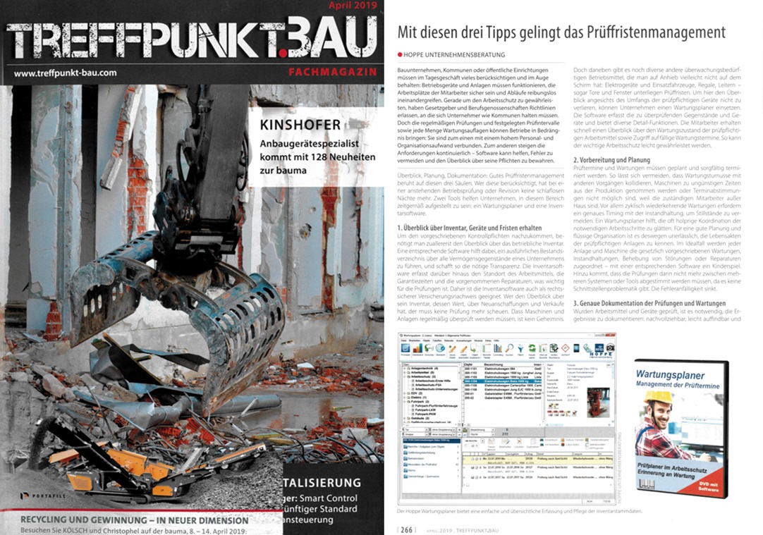 Treffpunkt Bau - Mit diesen 3 Tipps gelingt das Pr�ffristenmanagement