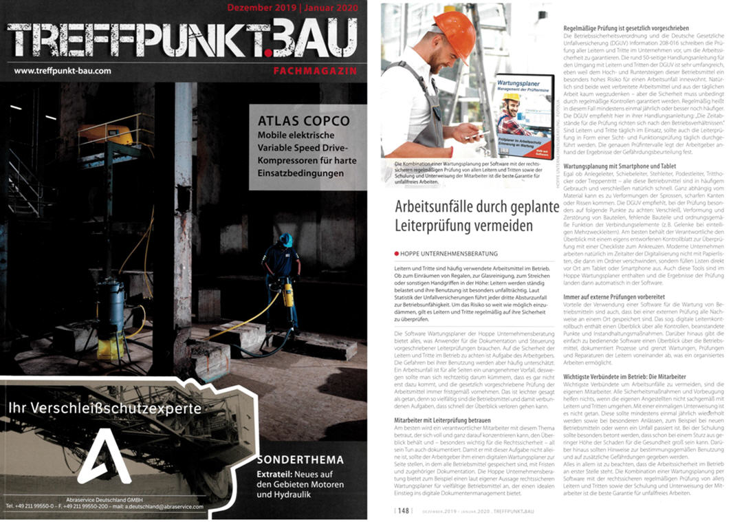 Treffpunkt Bau - Arbeitsunf�lle durch geplante Leiterpr�fung vermeide